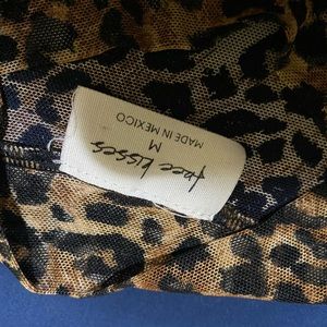 Long sleeve mesh cheetah top